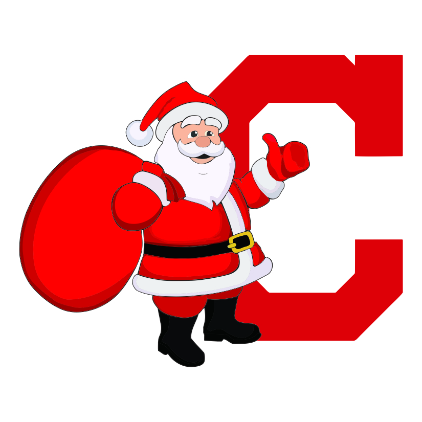 Cleveland Indians Santa Claus Logo iron on paper